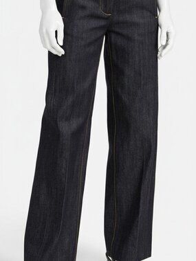 Tory Burch Woman's Blue Princess Seam Denim Jeans Pants Size 8